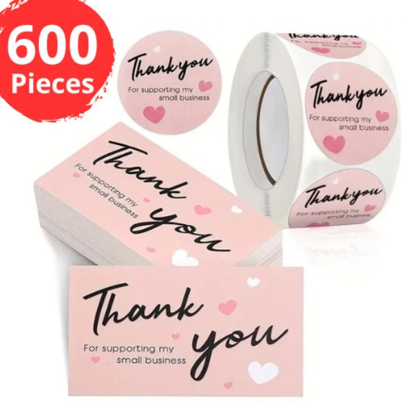 600 Pc Thank you Cards and Stickers SALE - Picture 1 of 9